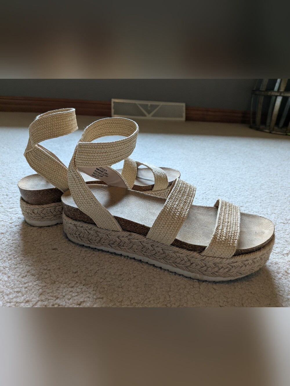 Esprit Beige Espadrille Platform Sandal 8M